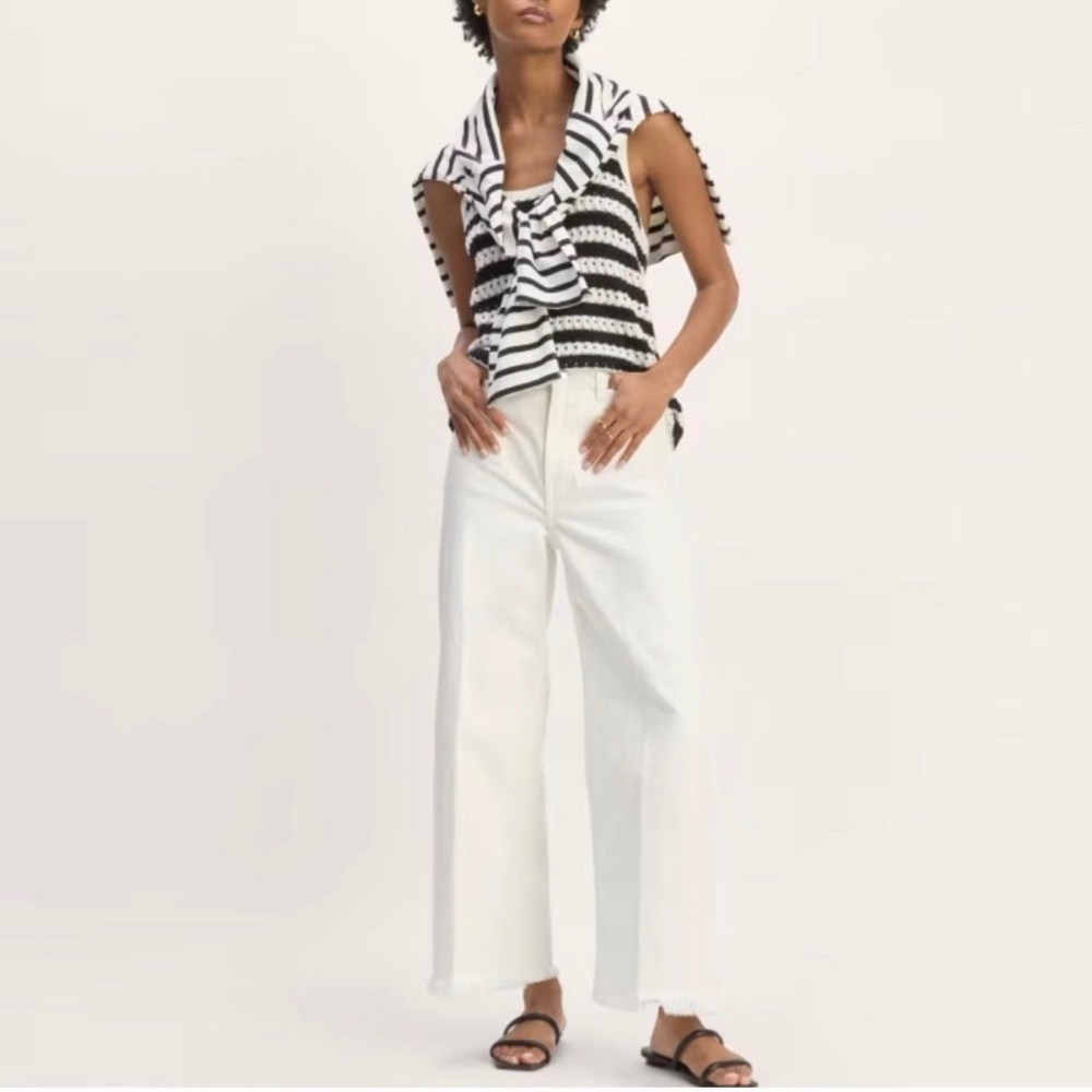Everlane Cropped Mariner White Jeans size 25 like new